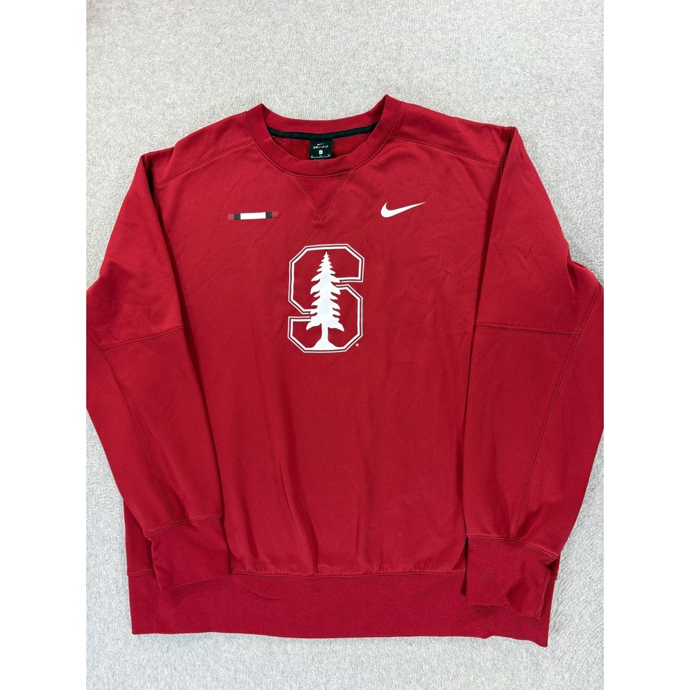 Stanford Cardinal Nike Dri Fit Campus Crew Sweatshirt (Men's XL) Red